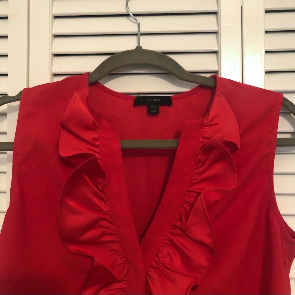 J. Crew Women’s Ruffle Tank Blouse Sz XS